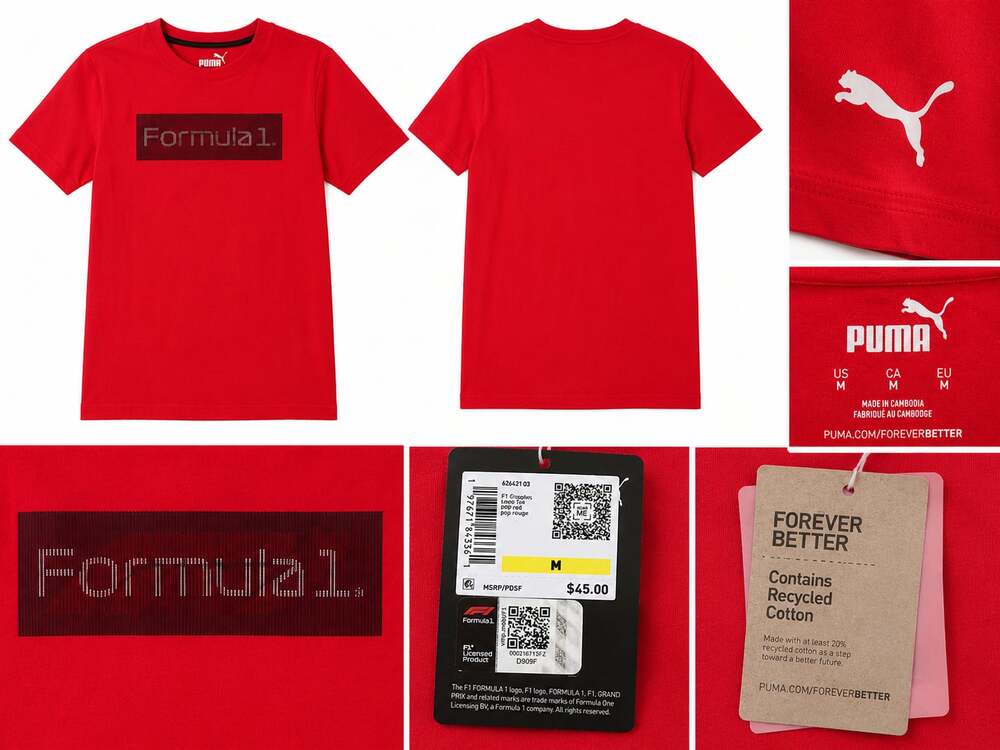 Puma Formula 1 Logo Graphic T-Shirt Red Size M